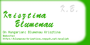 krisztina blumenau business card
